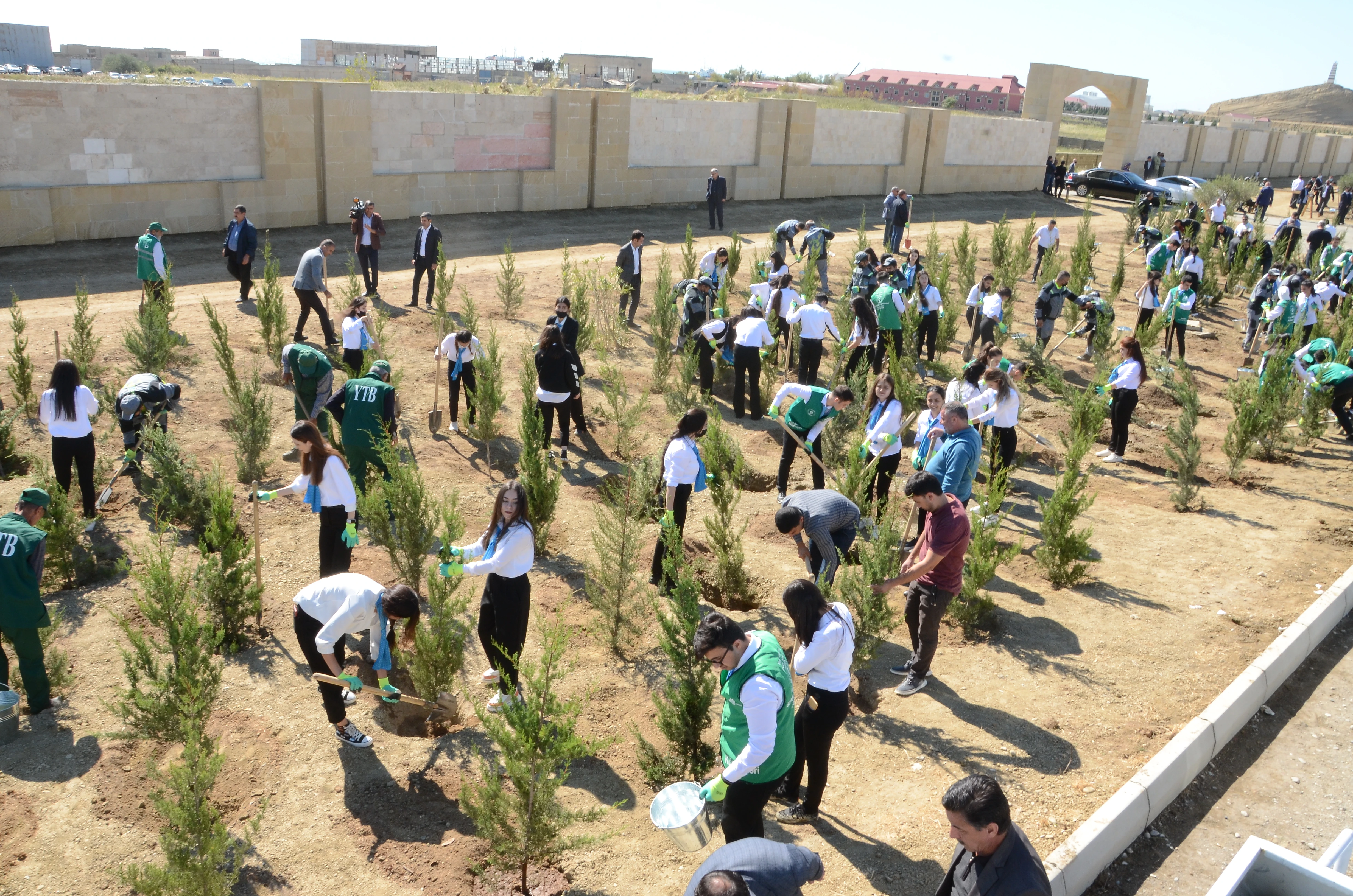 В Баку прошла акция по посадке деревьев, посвященная 27 сентябрю - Дню Памяти