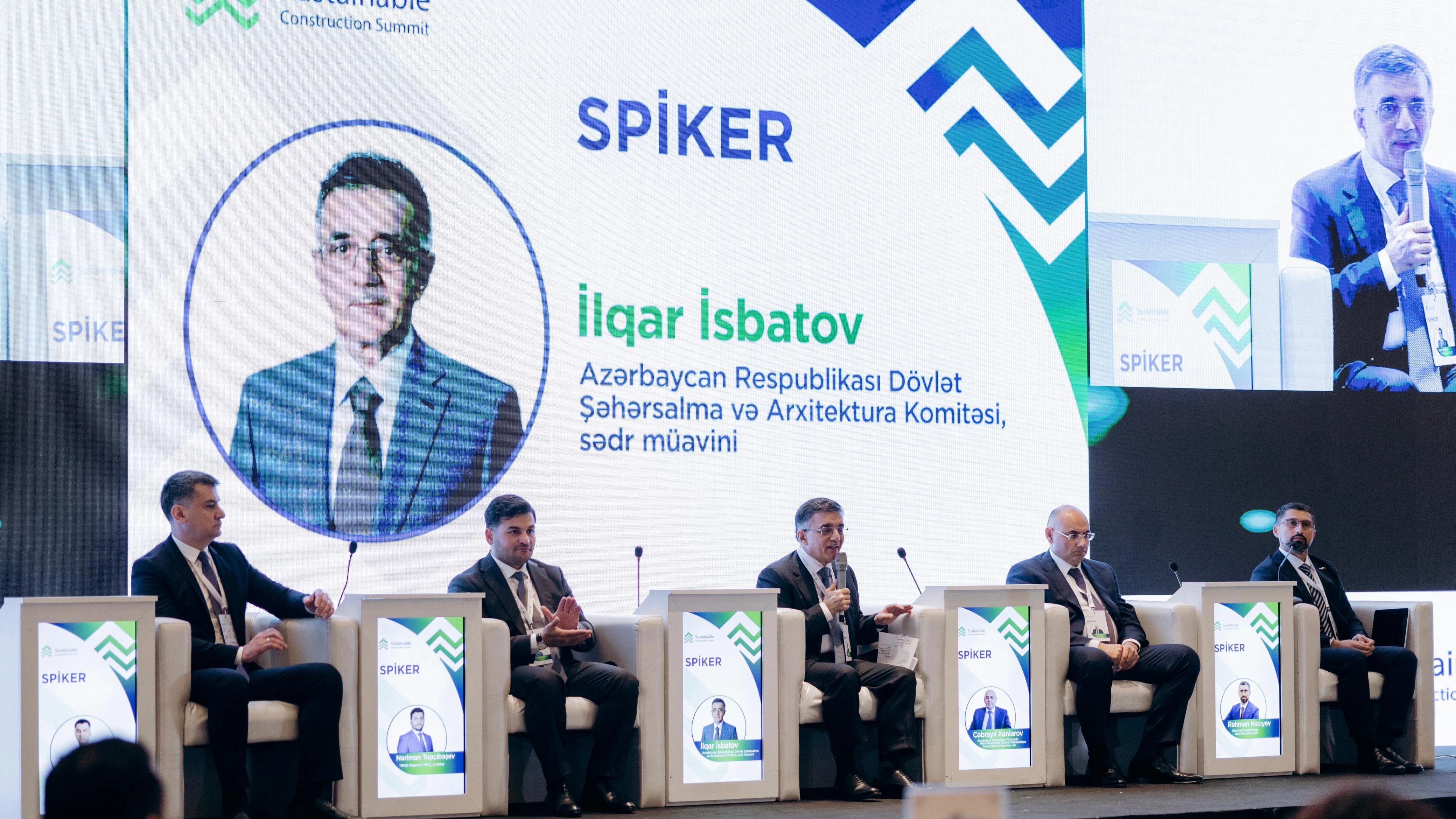 Ilgar Isbatov, Deputy Chairman of the State Committee on Urban Planning and Architecture, presented at the panel discussions of the “Sustainable Construction Summit”