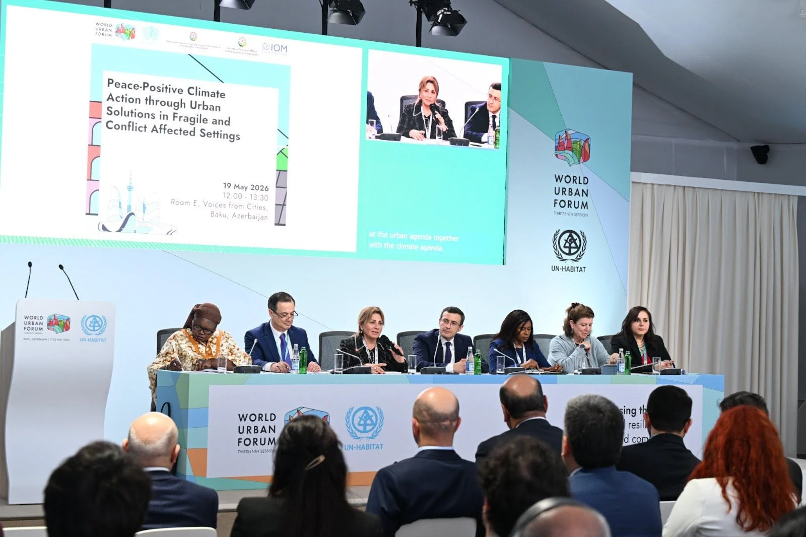 WUF13 çərçivəsində “Münaqişə və həssas şəraitdə şəhərsalma məsələlərində həllər vasitəsilə sülhə əsaslanan iqlim fəaliyyəti” mövzusunda tədbir keçirilib
