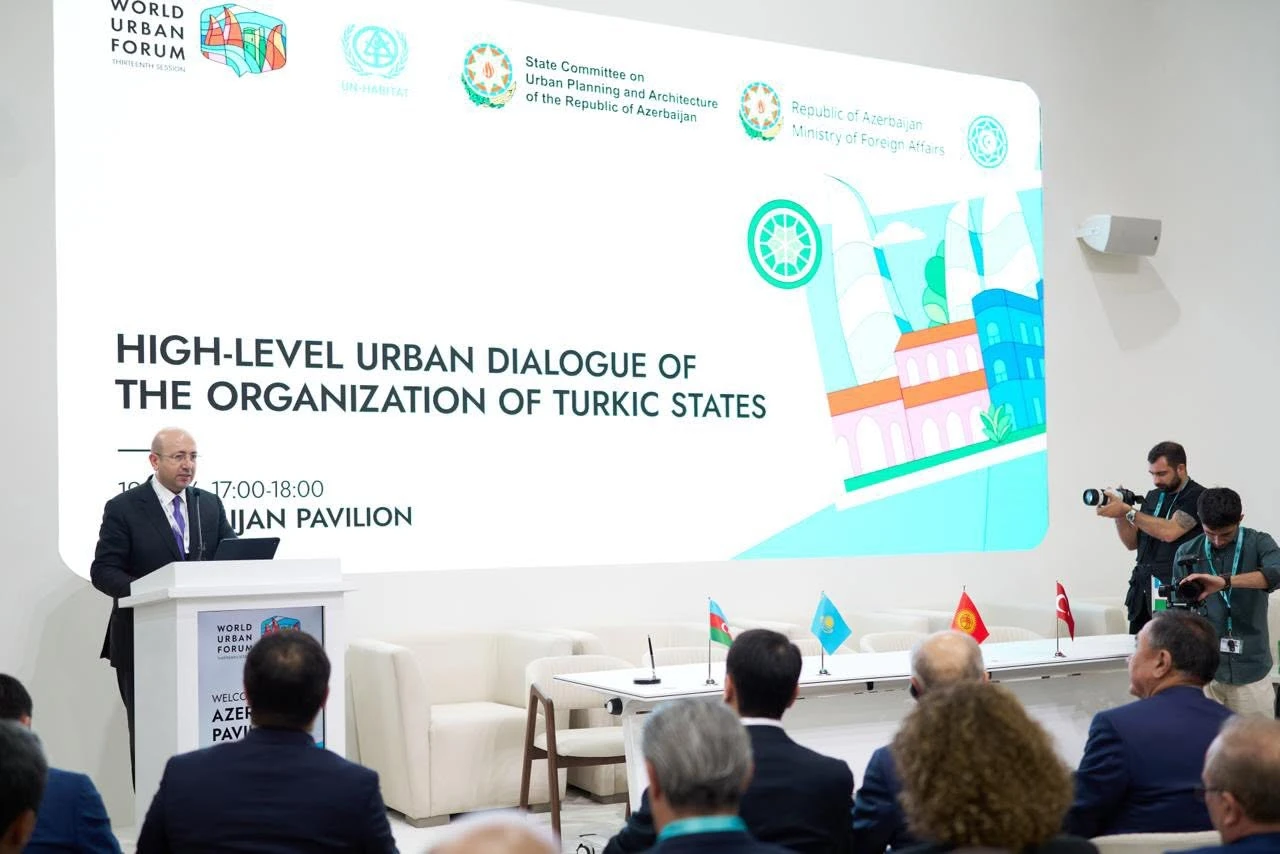 Türk Dövlətləri Təşkilatının Yüksəksəviyyəli Şəhər Dialoqu çərçivəsində WUF13 Azərbaycan Pavilyonunda əməkdaşlığa dair Anlaşma Memorandumu imzalanıb