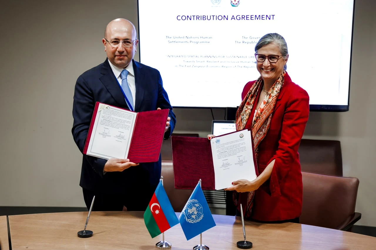 Azerbaijan and UN-Habitat sign agreement on the joint planning of settlements in East Zangazur